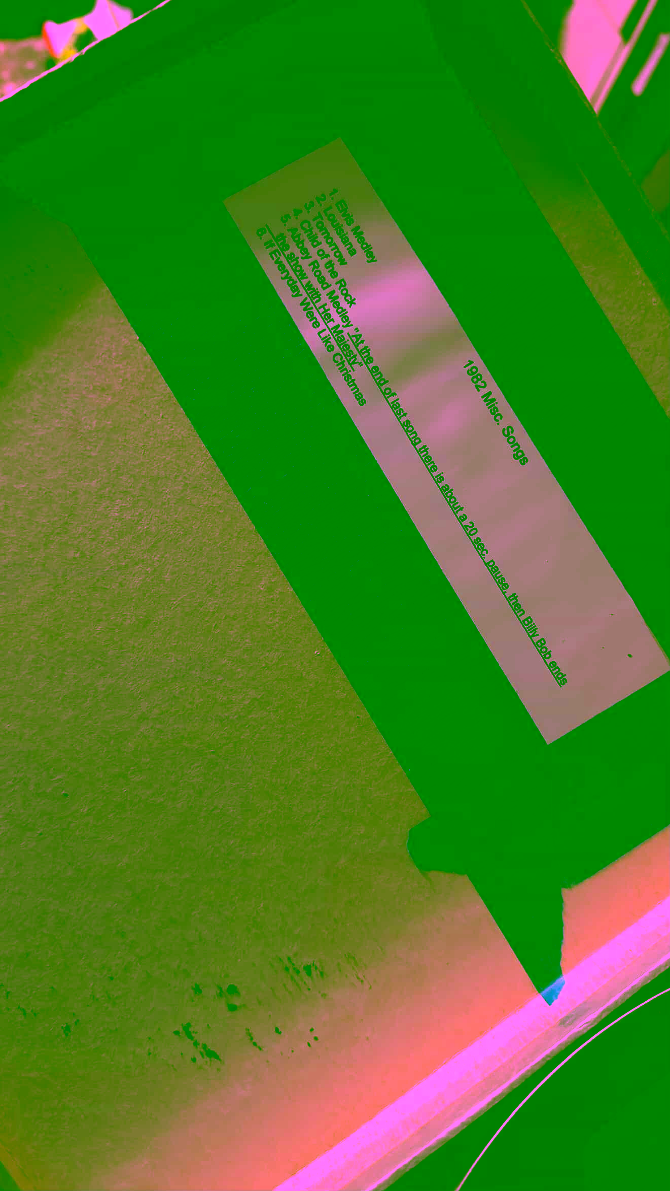 1982 Songs Misc Tracklist