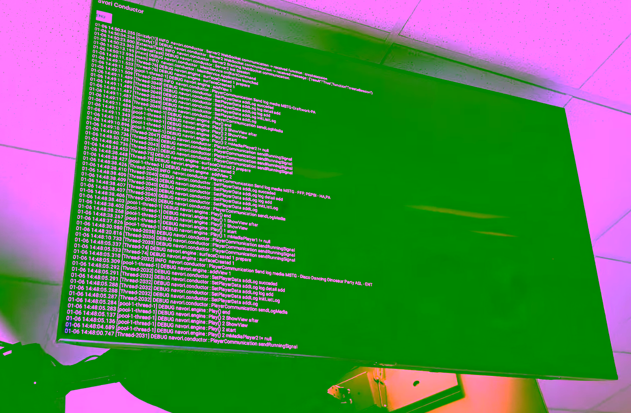 Navori Conductor screen for the 2025 Evergreen show.
