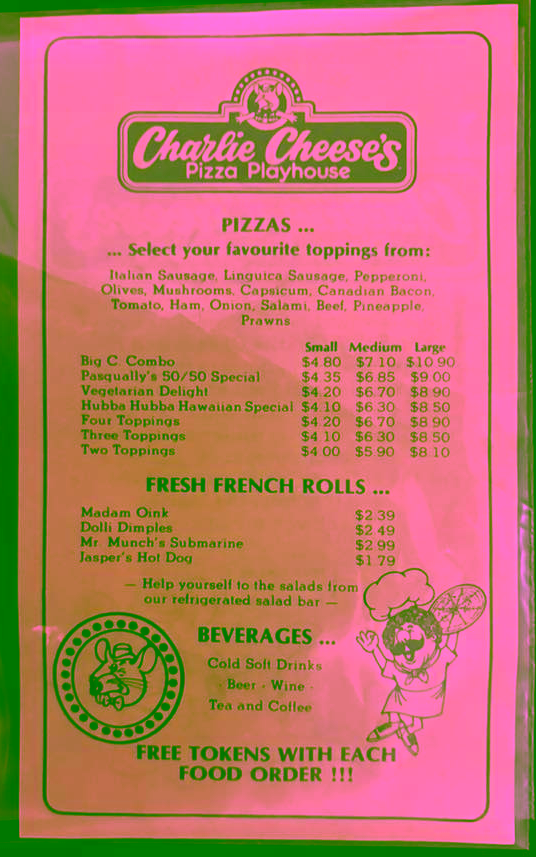 Charlie Cheese's Items