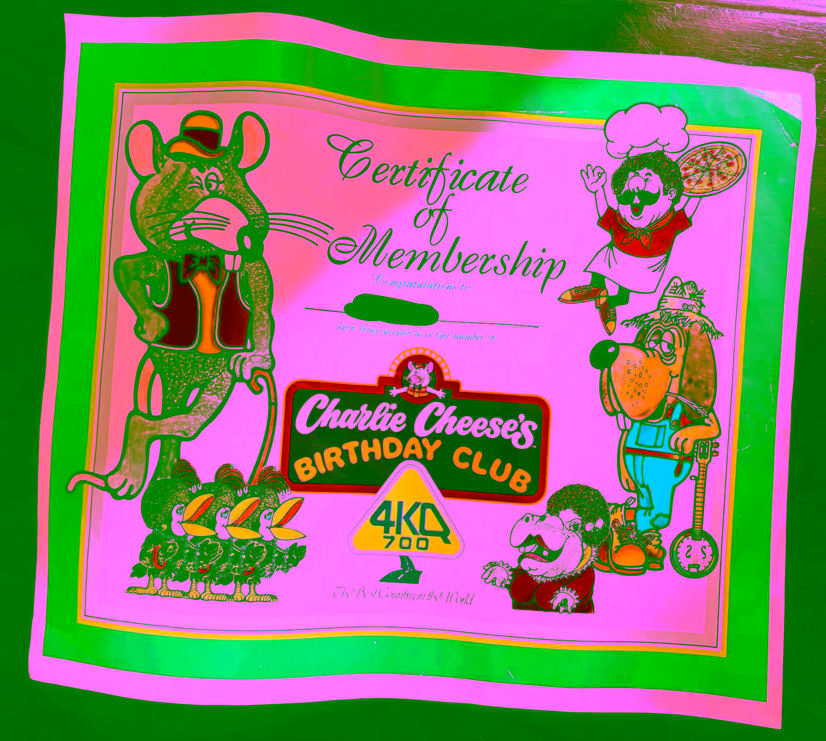 Charlie Cheese's Items