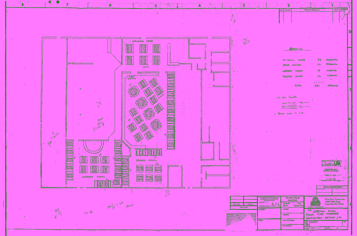 Seating Plan for Huntington Beach
