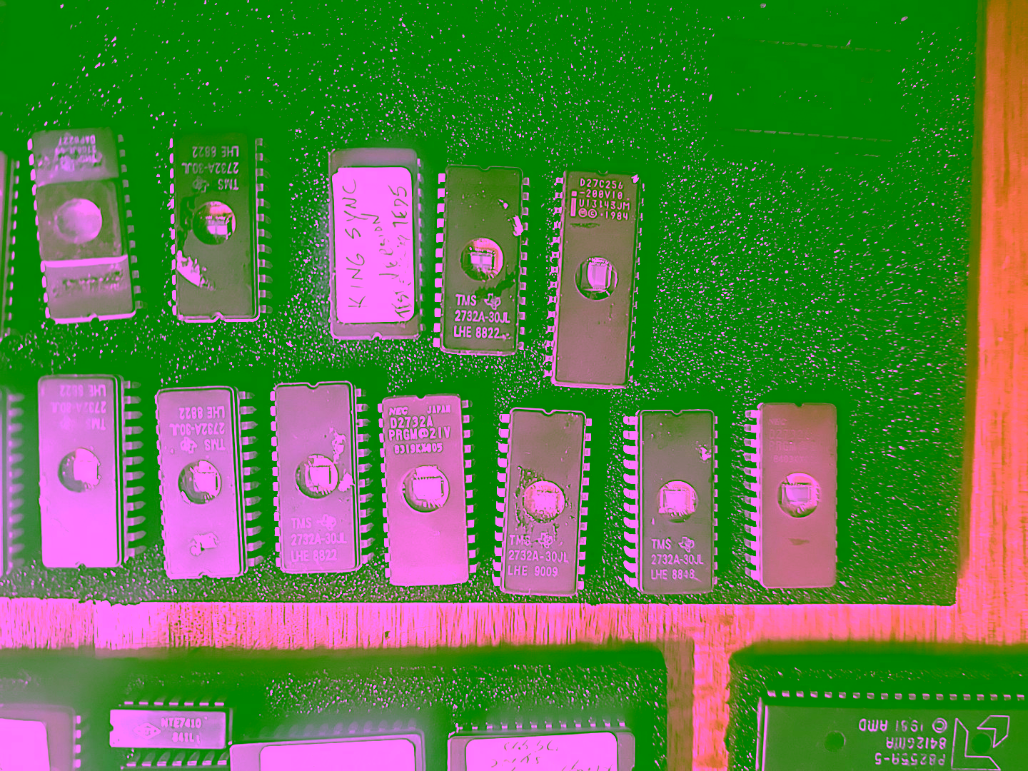 Various EPROMs and ROMs for Chuck E. Cheese arcade games and the Cyberamic Control System